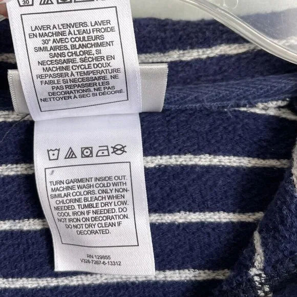 Disney Cruise Lines Blue Striped Terry Knit Full Zip Hoodie - Picture 8 of 8